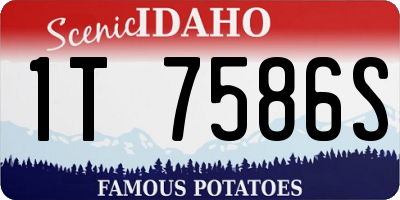 ID license plate 1T7586S