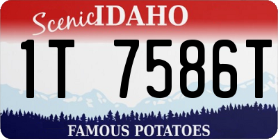 ID license plate 1T7586T