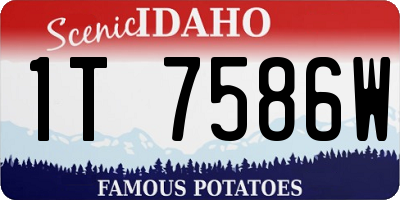ID license plate 1T7586W