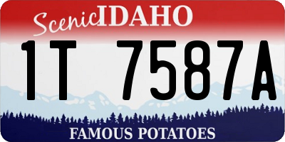 ID license plate 1T7587A