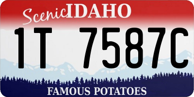 ID license plate 1T7587C