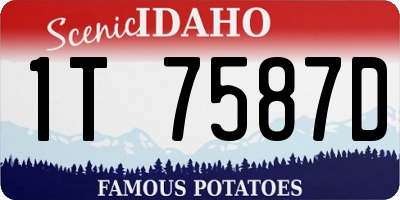 ID license plate 1T7587D