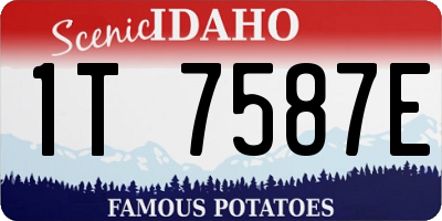 ID license plate 1T7587E