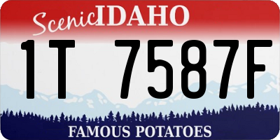 ID license plate 1T7587F