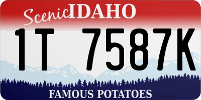 ID license plate 1T7587K