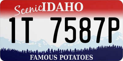 ID license plate 1T7587P