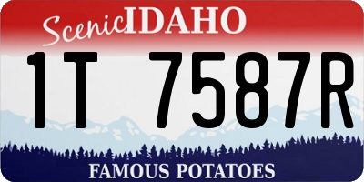 ID license plate 1T7587R