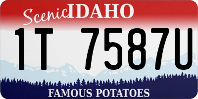 ID license plate 1T7587U
