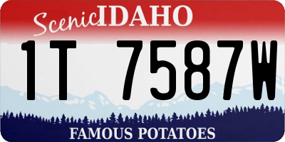 ID license plate 1T7587W
