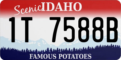 ID license plate 1T7588B