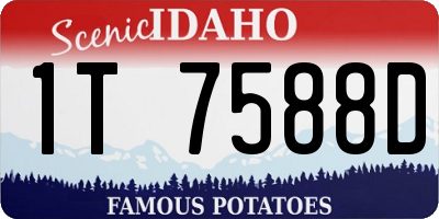 ID license plate 1T7588D