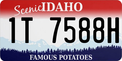 ID license plate 1T7588H