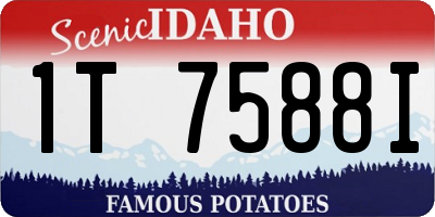 ID license plate 1T7588I