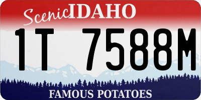 ID license plate 1T7588M