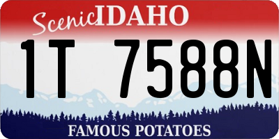 ID license plate 1T7588N