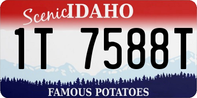 ID license plate 1T7588T