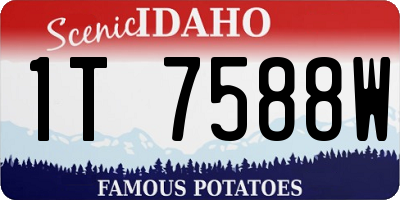 ID license plate 1T7588W