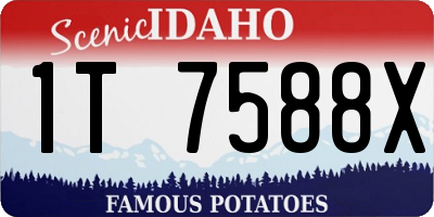 ID license plate 1T7588X