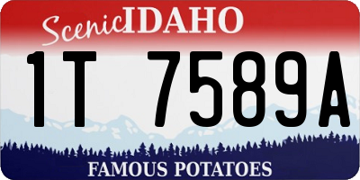 ID license plate 1T7589A