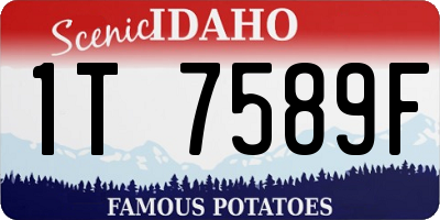 ID license plate 1T7589F