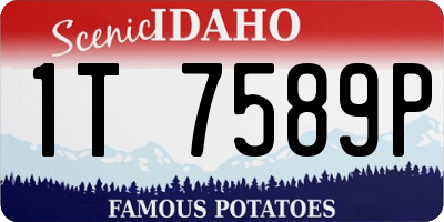 ID license plate 1T7589P