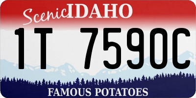 ID license plate 1T7590C