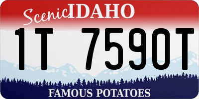ID license plate 1T7590T