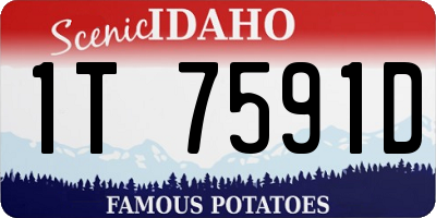 ID license plate 1T7591D