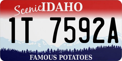 ID license plate 1T7592A