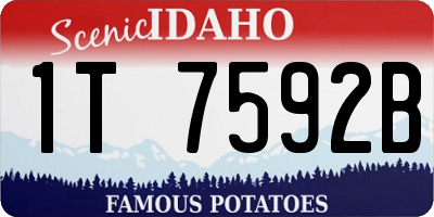ID license plate 1T7592B