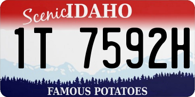 ID license plate 1T7592H