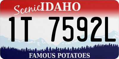 ID license plate 1T7592L