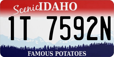 ID license plate 1T7592N
