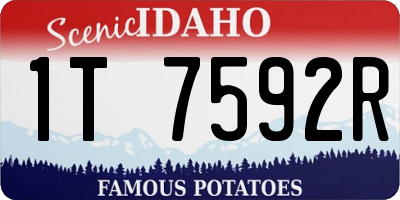 ID license plate 1T7592R
