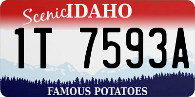 ID license plate 1T7593A