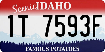 ID license plate 1T7593F