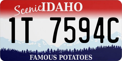 ID license plate 1T7594C