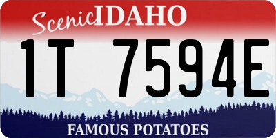 ID license plate 1T7594E