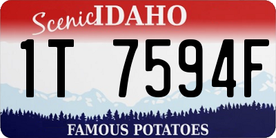 ID license plate 1T7594F