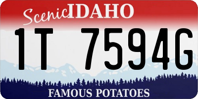 ID license plate 1T7594G