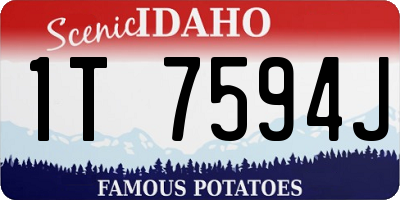ID license plate 1T7594J