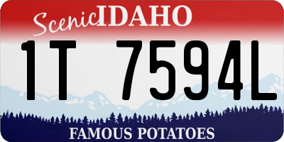 ID license plate 1T7594L