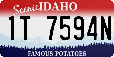 ID license plate 1T7594N