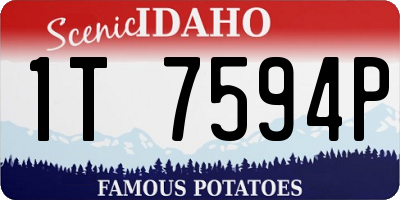 ID license plate 1T7594P