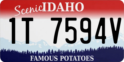 ID license plate 1T7594V