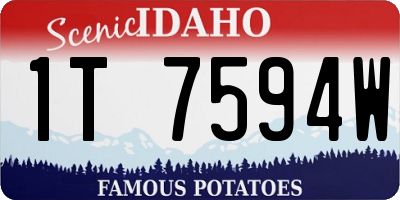ID license plate 1T7594W