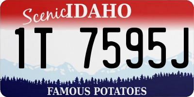 ID license plate 1T7595J