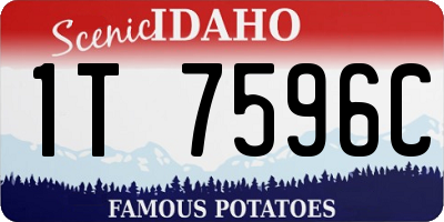 ID license plate 1T7596C