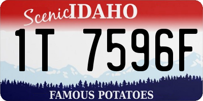 ID license plate 1T7596F