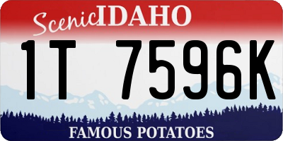 ID license plate 1T7596K